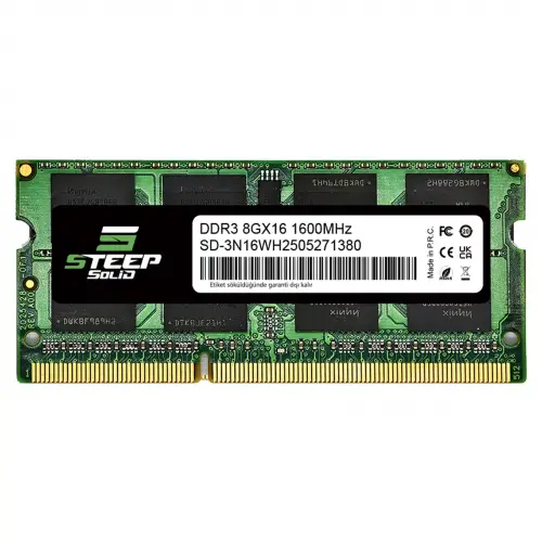 Step Solid DDR3 8GB 1600MHz 1.35v CL11 Low Voltage Notebook Ram