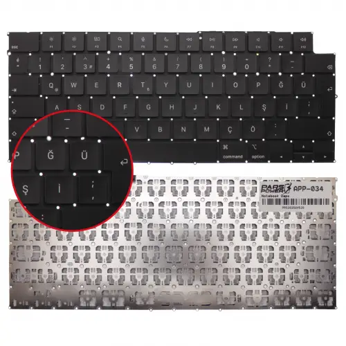 Apple MacBook Air 13 A2681 EMC 4074 Klavye (Siyah TR)