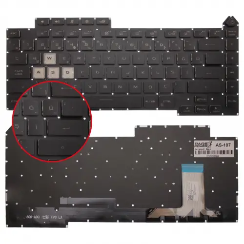 Asus Rog Strix G15 Serisi Klavye Işıklı (Siyah TR)