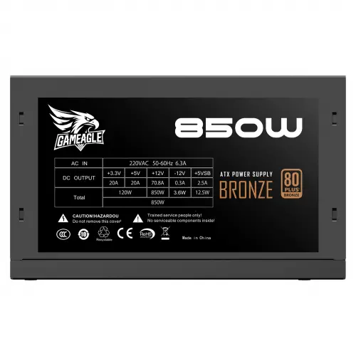 Gameagle 850W 80+ Bronz Power Güç Kaynağı (Siyah)