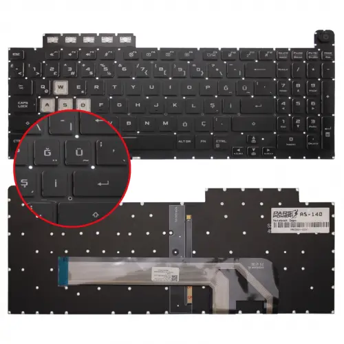 Asus TUF Gaming F17 FX706LI-HX200 Klavye Işıklı (Siyah TR)