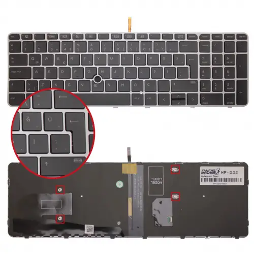 HP EliteBook SN9145PS, SG-81110-XUA Notebook Klavye Işıklı (Siyah TR)