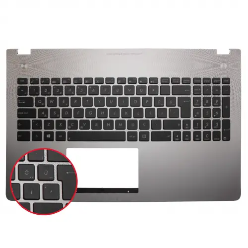 Asus N56VZ-S4401H, N56VZ-S4402H, N56VZ-S4431H Klavye Kasalı Işıklı (Siyah TR)