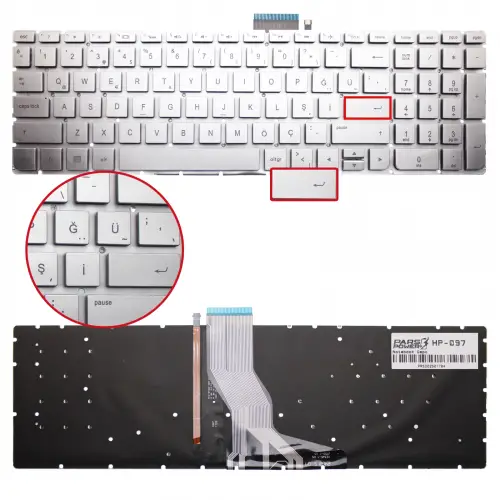 Hp NSK-CWGBQ Notebook Klavye Işıklı (Gümüş TR)