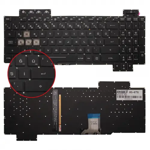 Asus 90NR00J1-R31TU1 Klavye Işıklı (Siyah TR)