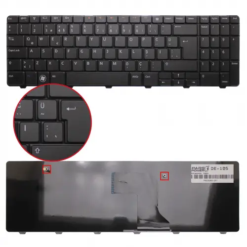 Dell Inspiron N5010D-168, 5010 38F23B Notebook Klavye (Siyah TR)