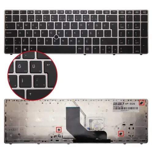 HP ProBook 6570b, 6575B Notebook Klavye (Siyah TR)
