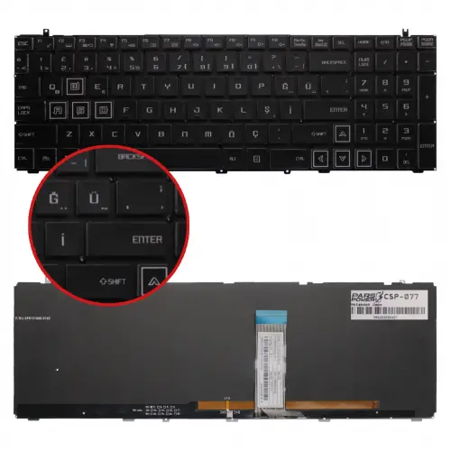 Monster KBDR15A009-4011, TFM14G53USJ852B Rev.00 Klavye Işıklı (Siyah TR)