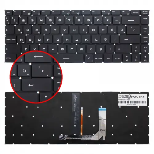 Msi MS-16R8 GF63 Klavye Işıklı (Siyah TR)