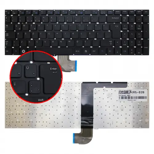 Samsung NP-SF511-S05TR, NP-SF511-S06TR Notebook Klavye (Siyah TR)