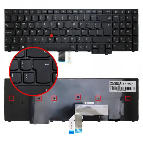 Lenovo Thinkpad W550S 20E1 Notebook Klavye (Siyah TR)