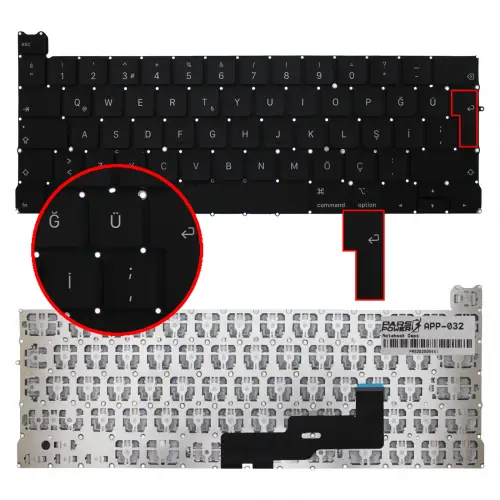 Apple MacBook Pro 13 A2289 (EMC 3456) Klavye (Siyah TR)