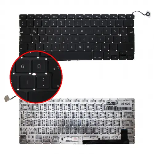 Apple MacBook MC723, MD103, MD104, MD314 MD318 Klavye (Siyah Tr)
