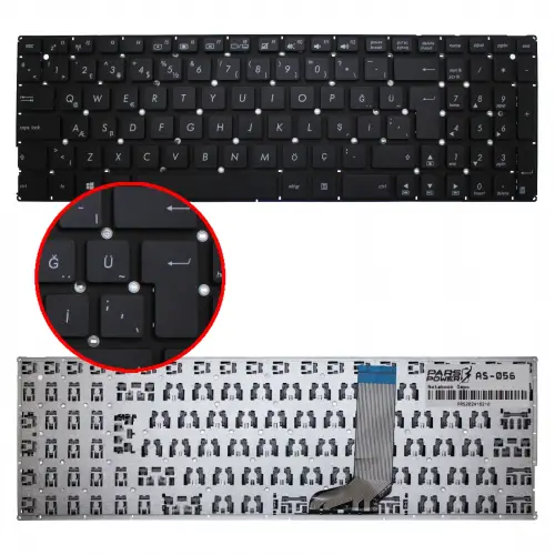 Asus A556U Uyumlu Notebook Klavyesi (Siyah TR)