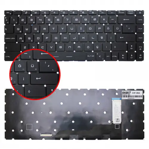 Msi Modern 15 A11SBL-444XTR Klavye Işıklı (Siyah TR)