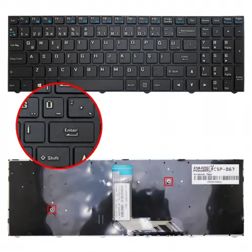 Exa NJ51, NJ51C, NJ51CU Notebook Klavye (Siyah TR)
