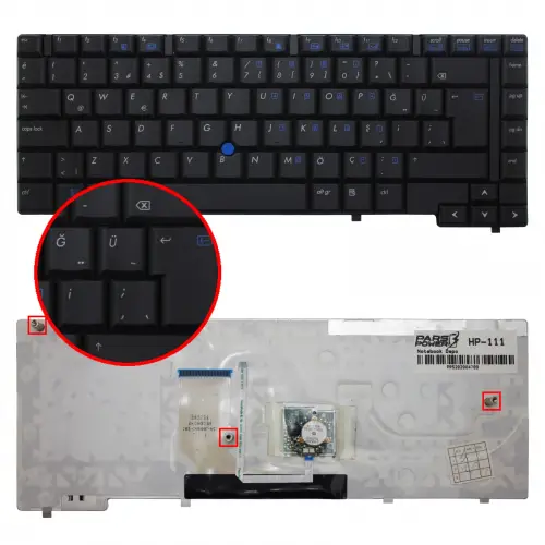 Hp Compaq V070530AK1, PK1300Q0500 Klavye (Siyah TR)