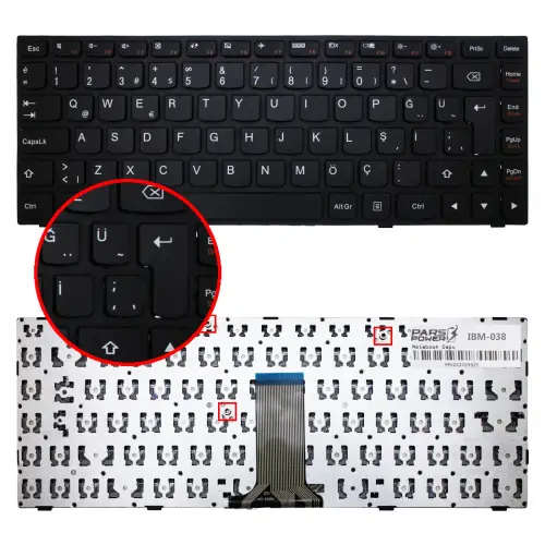 Lenovo Yoga 80N4, 80N5, 80NA, 80NB, 80R5 Notebook Klavye (Siyah TR)