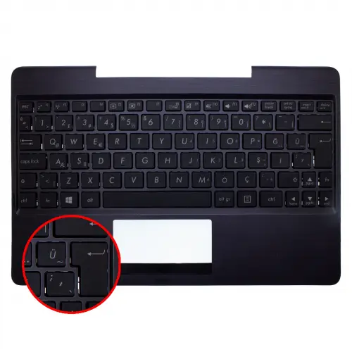 Asus T100TA-1K 90NB0451-R30242 Üst Kasalı Klavye (Siyah TR)