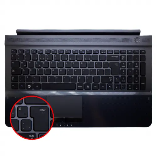 Samsung CNBA5902927ABYNF, PF1L26E032 Üst Kasalı Klavye (Siyah TR)