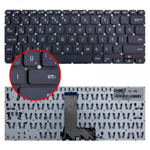 Asus A415, F415, M415 Serisi Klavye (Siyah TR)