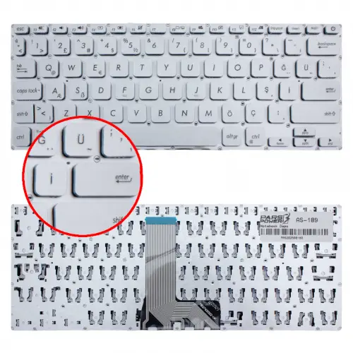 Asus A415, F415, M415 Serisi Klavye (Gümüş TR)