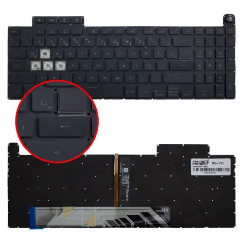 Asus AS-195 Klavye Rgb Işıklı Kasalı (Siyah TR)