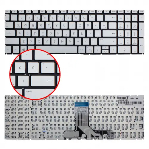 Hp TPN-Q287 Klavye (Gümüş TR)