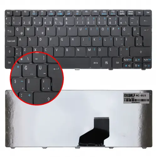 Gateway LT21, LT2100, LT2100U, LT2104U Notebook Klavye (Siyah TR)