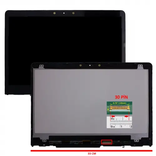 HP Pavilion x360 924298-001 Dokunmatik + Led Ekran Panel Set