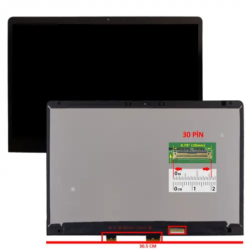 Asus B133HAN04.2 Ekran - Dokunmatik Set
