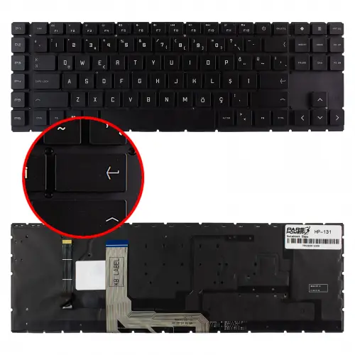 HP OMEN 17-cm2xxx, 17-cm3xxx Klavye Işıklı (Siyah TR)