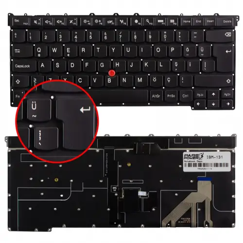 Lenovo ThinkPad X1 Carbon 3 20BS003UTX Klavye Işıklı (Siyah TR)