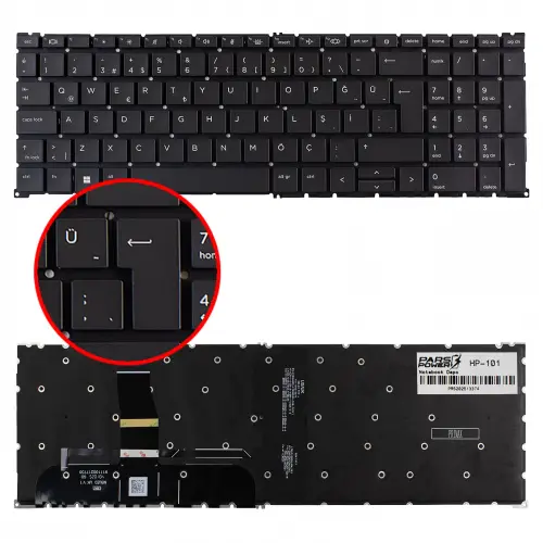 HP Zbook 911100217730 Klavye Işıklı (Siyah TR)