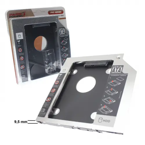 9.5mm SSD-HDD Caddy Notebook Sata 4716p DVD-CD Kutusu - Kızak