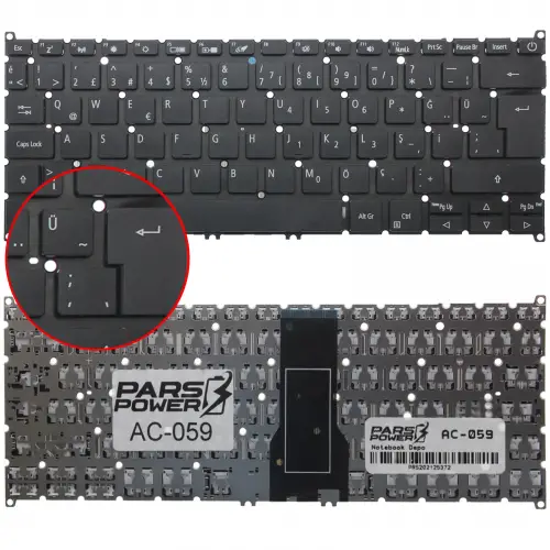 Acer Swift 3X SF314-510G-5224 Klavye (Siyah TR)