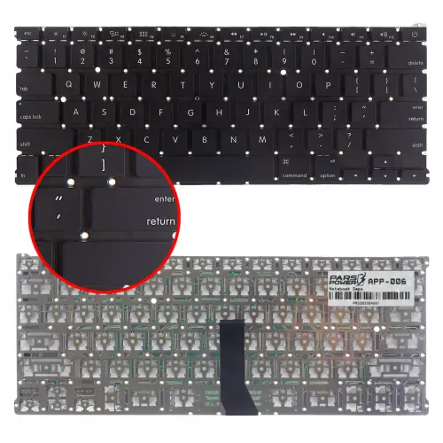 Apple MacBook AIR MD760LL/A, MD761LL/A Klavye (Siyah İng)