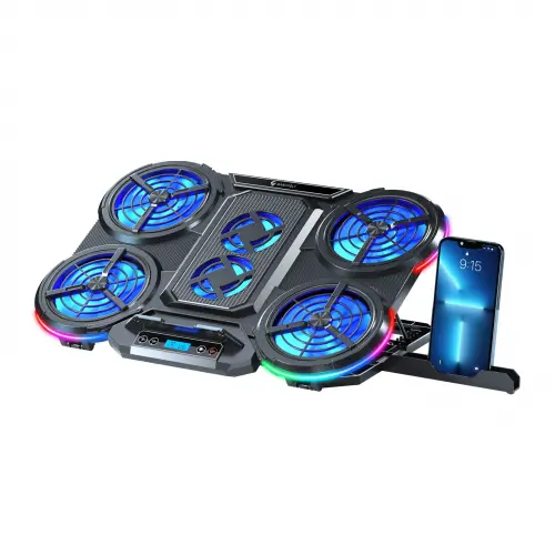 Norsca S6 RGB 6 Fanlı 10 RGB Modlu  9-17’’ Notebook Soğutucu Stand Laptop Soğutucu