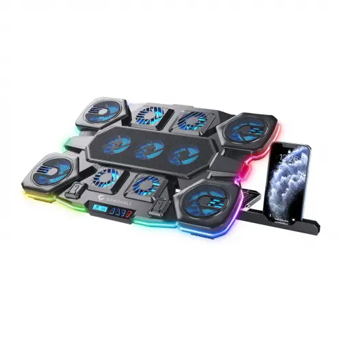 Gameagle Eagle Vortex K11 RGB 11 Fanlı 10 RGB Modlu 9-17.3 Notebook Soğutucu Stand Laptop Soğutucu