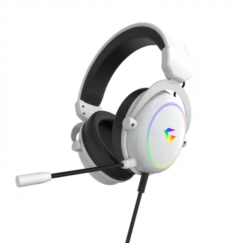 Gameagle Auralis 7.1 RGB Kablolu Mikrofonlu 7.1 USB Profesyonel Oyuncu Kulaklık Beyaz