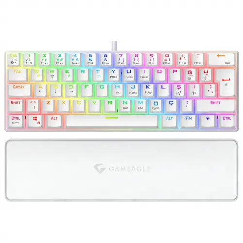 Helios RGB Kablolu Bilek Destekli TR Layout Double Shot Full Anti-Ghosting Mekanik Oyuncu Klavyesi