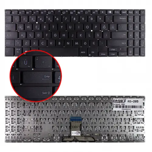 Asus ExpertBook B1 BA1500CDA-BQ0870A3 Notebook Klavye (Siyah TR)