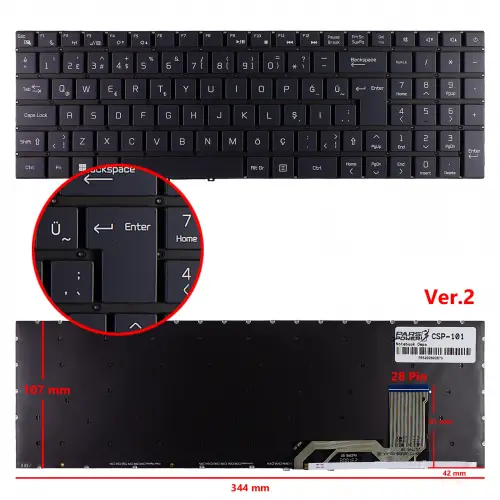 Casper Nirvana C370.4020 Notebook Klavye (Siyah TR)