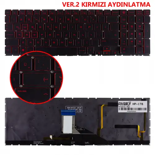 Hp Omen L57324-141, L57325-141 Klavye Işıklı (Siyah TR)