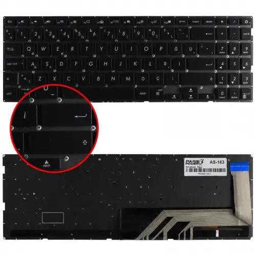 Asus A571LH Klavye Işıklı (Siyah TR)