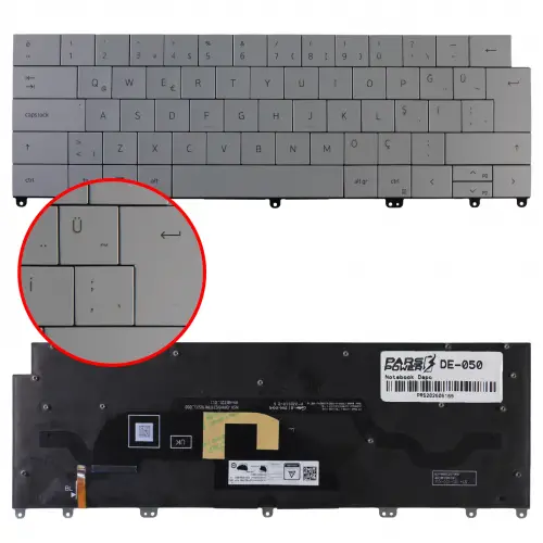 Dell XPS 13 9320 Klavye Işıklı (Gümüş TR)