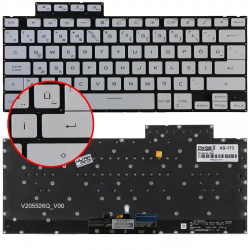Asus ROG Zephyrus Klavye Işıklı (Beyaz TR)
