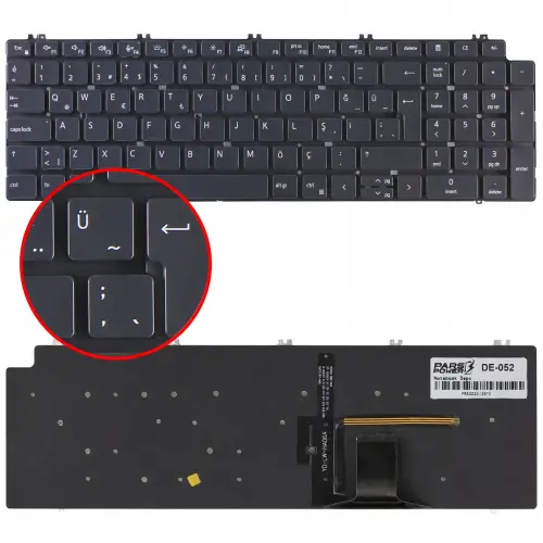 Dell Precision 7550 Serisi Klavye Işıklı (Siyah TR)