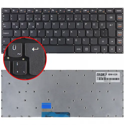Lenovo Yoga 3 14 80JH Notebook Klavye (Siyah TR)