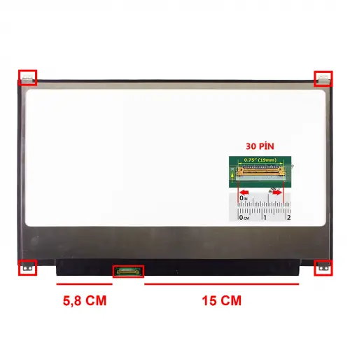 Samsung LTN133HL03-201 Lcd Led Ekran - Panel